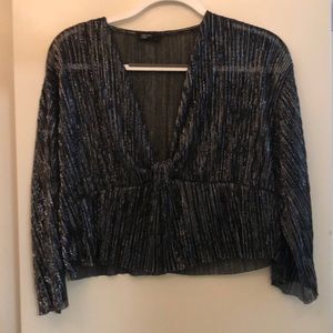 Nobody’s child black and silver blouse